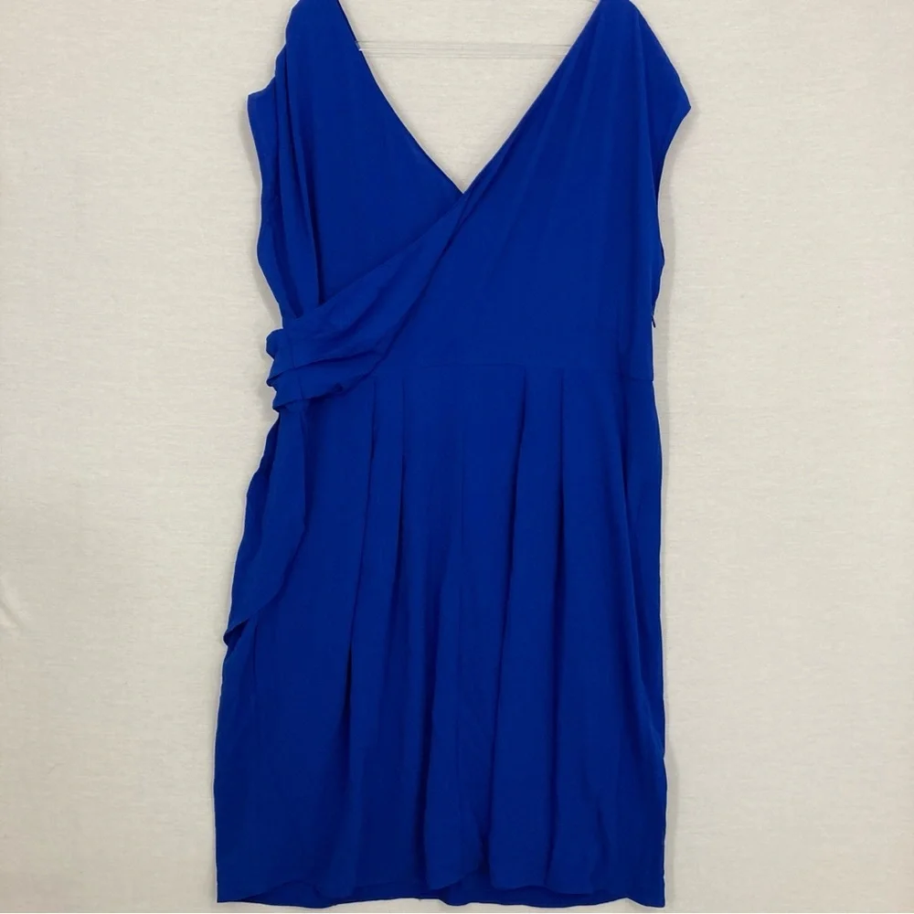 City Chic Blue Draped Dress - Picture 10 of 11